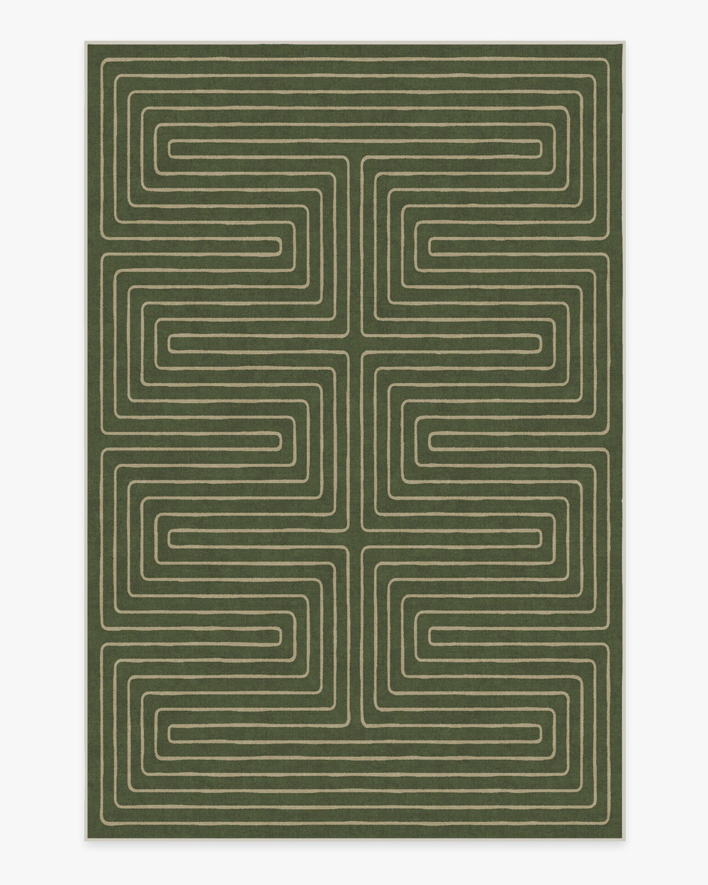 Labyrinth Fern Green Rug by Jonathan Adler