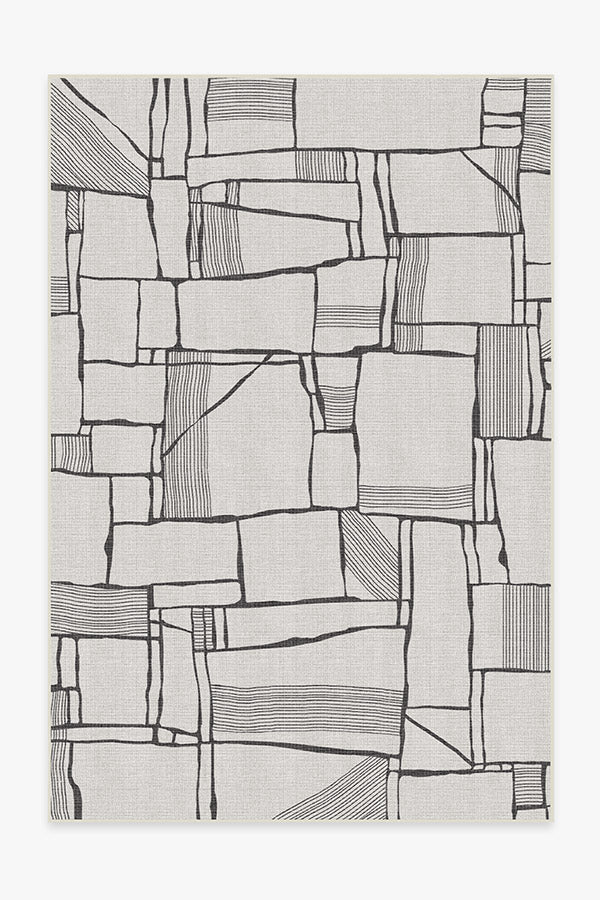 Rune Black & Ivory Outdoor Rug