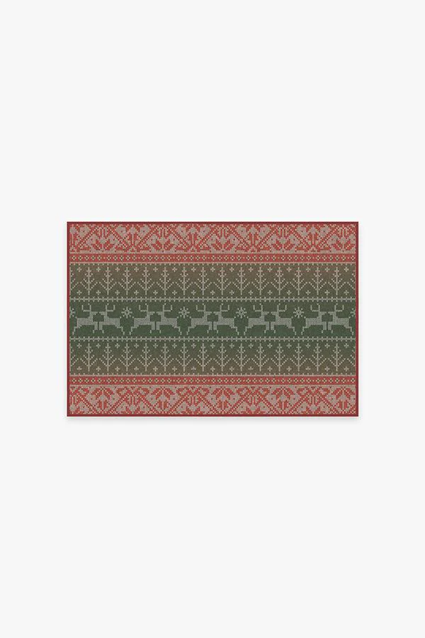 Fair Isle Multicolor Flatwoven Rug