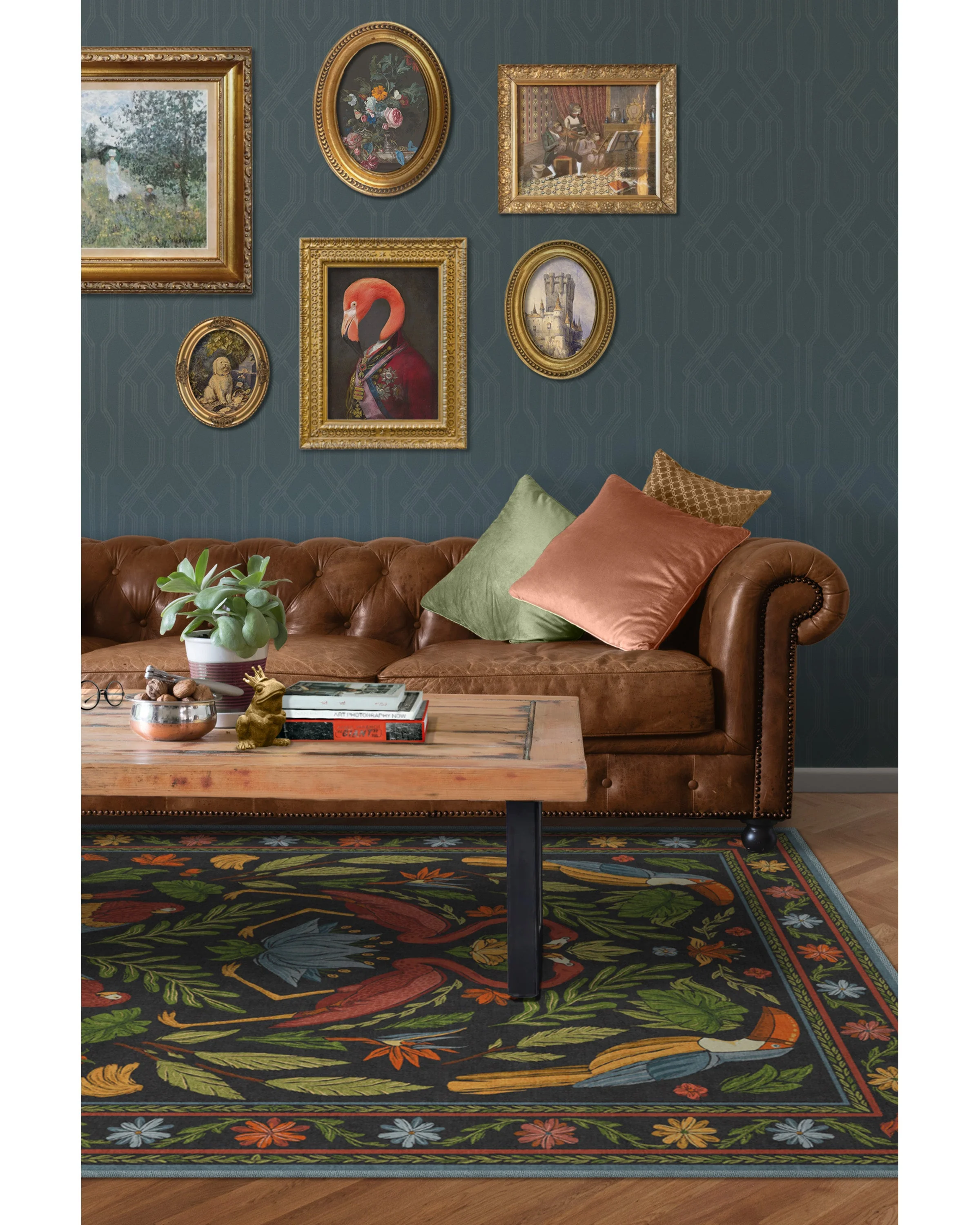 Birds Of A Feather Rug by Iris Apfel