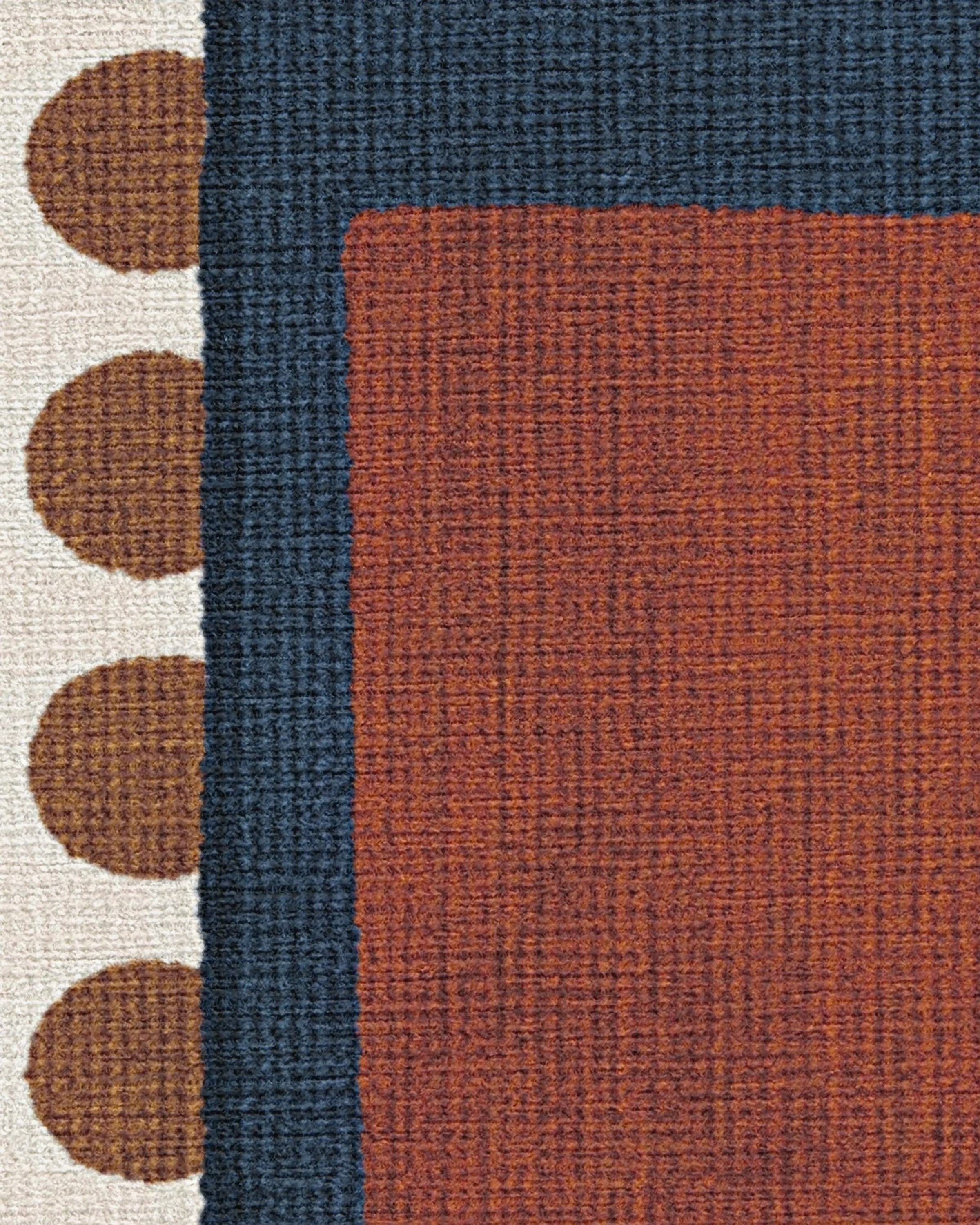Nina Indigo & Rust Flatwoven Rug by Justina Blakeney