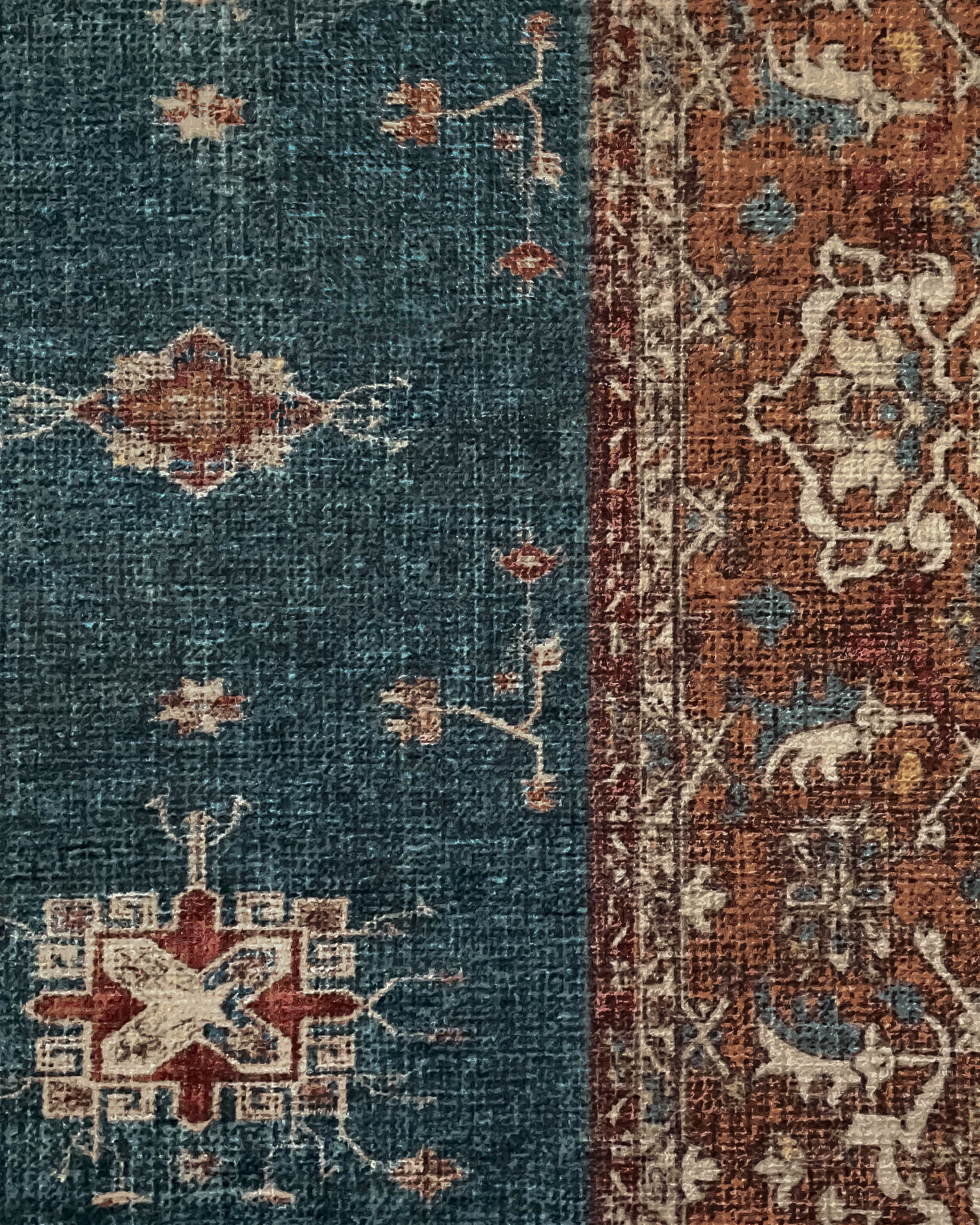 Verena Teal Blue Flatwoven Rug