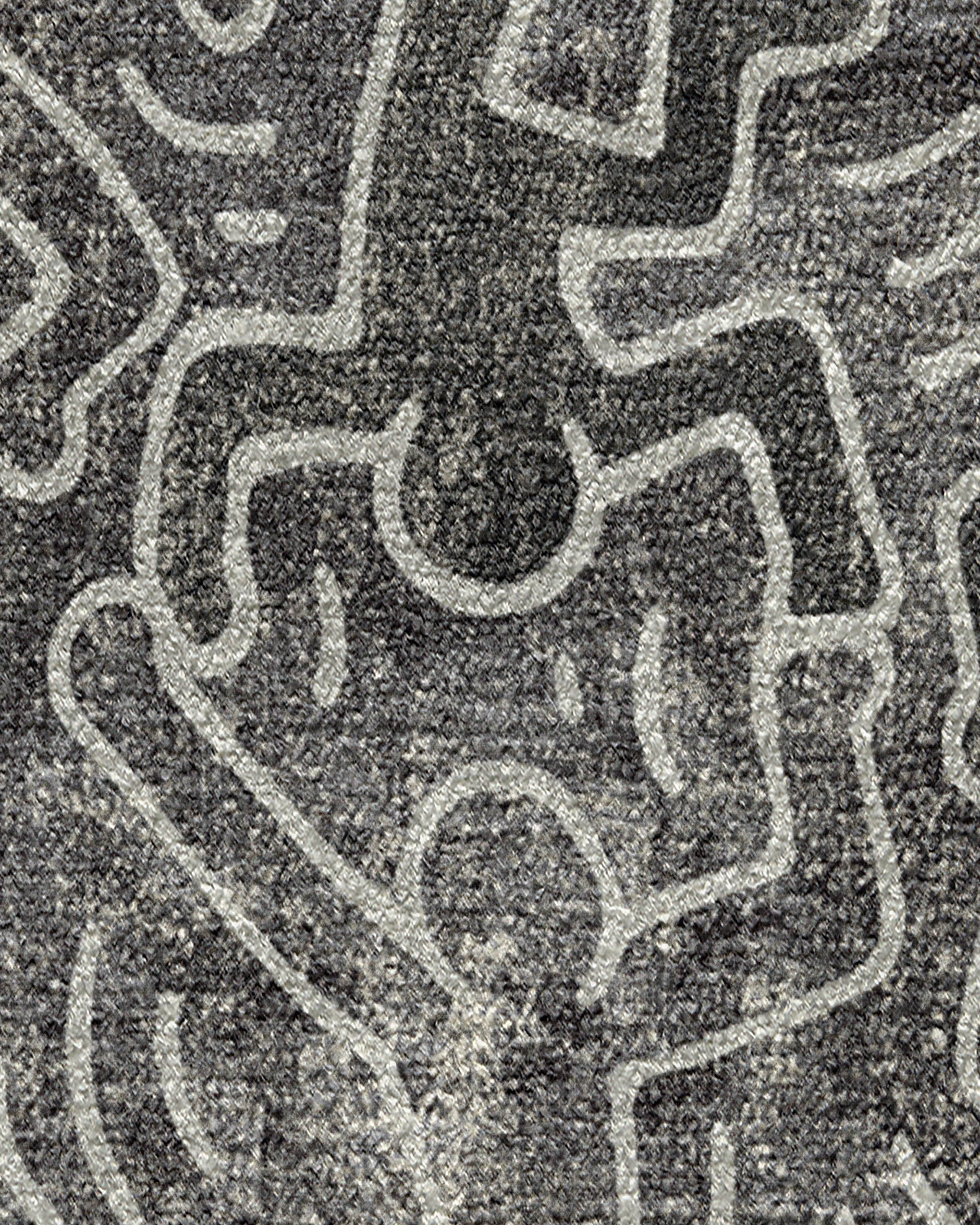 Balancing Act Black Rug by Keith Haring