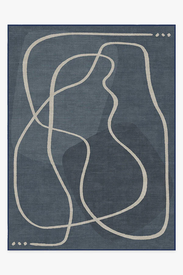 Strova Dusk Blue Flatwoven Rug