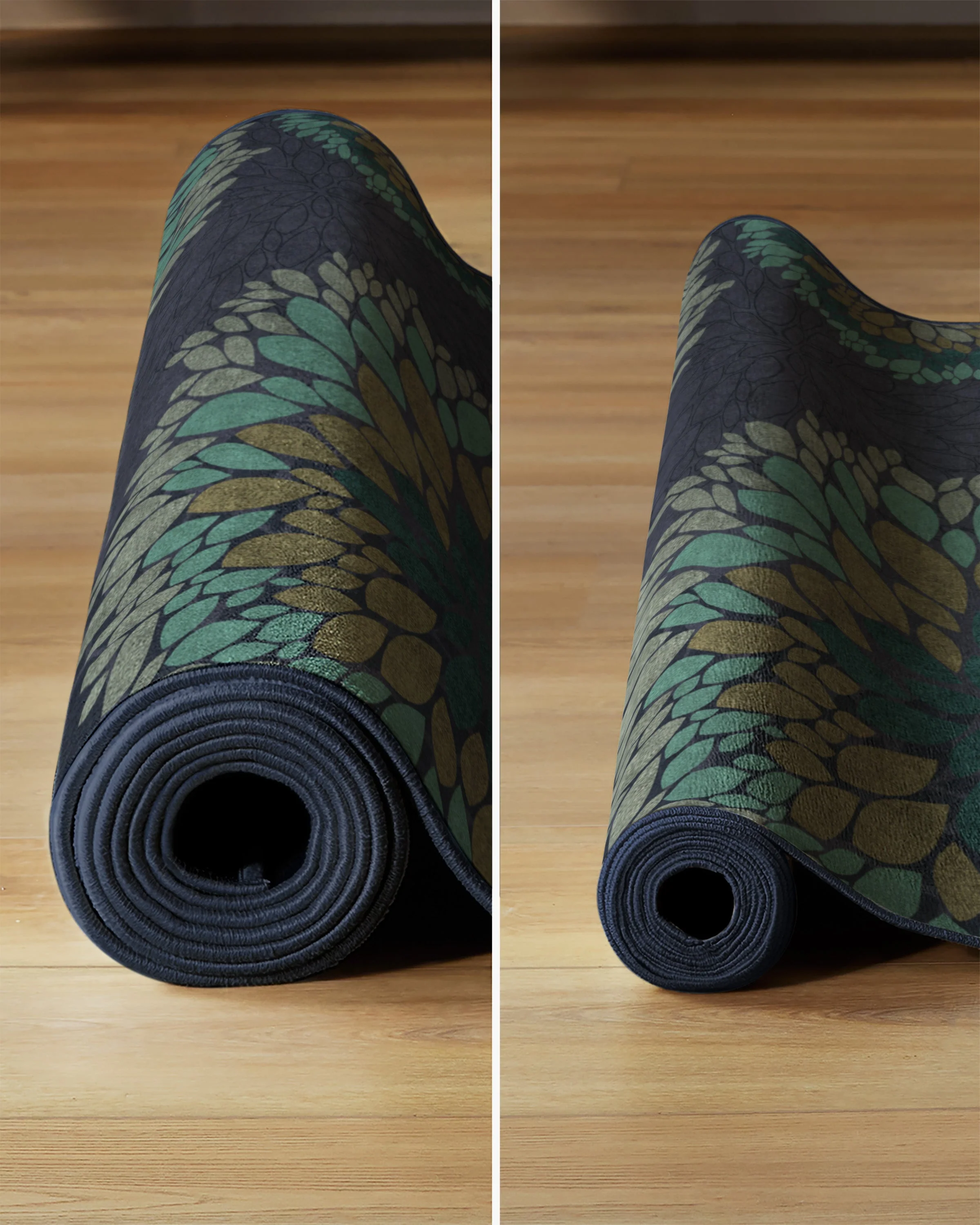 Floral Medallion Navy Rug