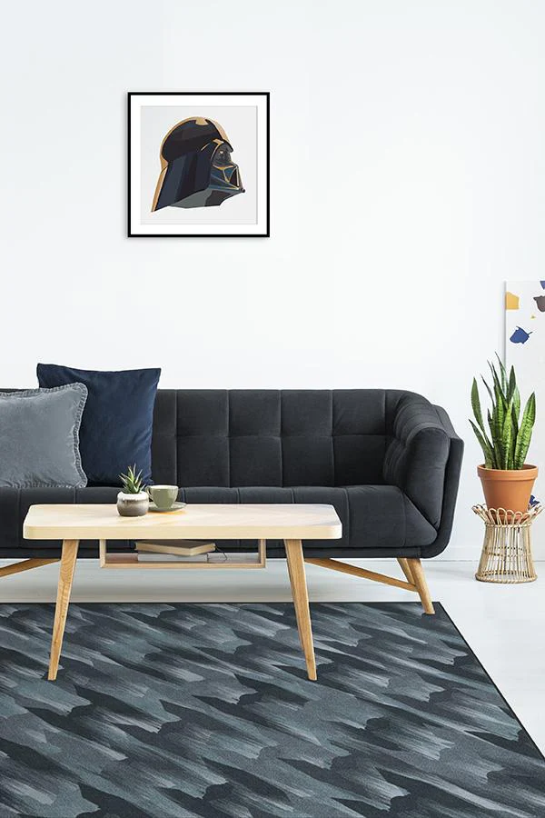 TIE Fighter Houndstooth Blue Flatwoven Rug
