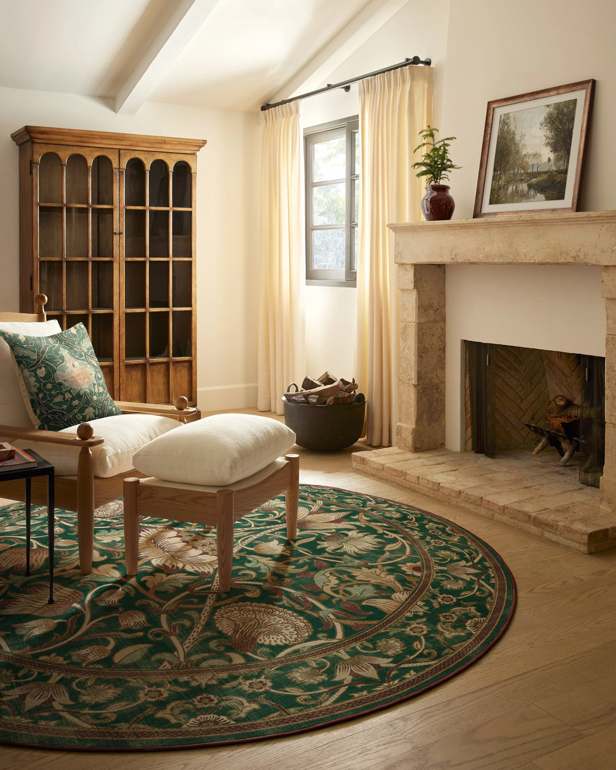Lodden Soft Evergreen & Gold Rug by Morris & Co.