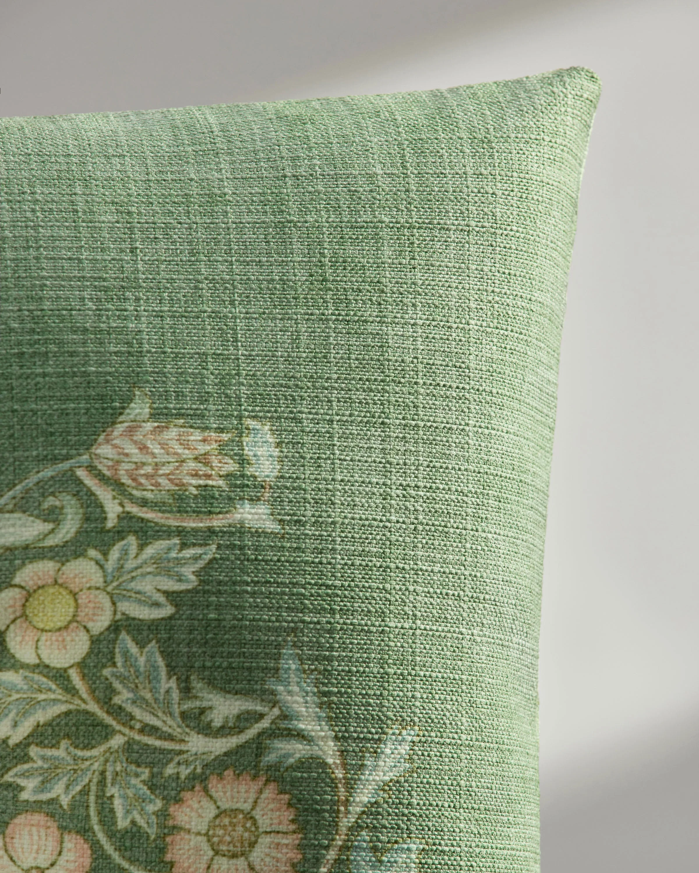 Trent Golden Sage Woven Throw Pillow by Morris & Co.