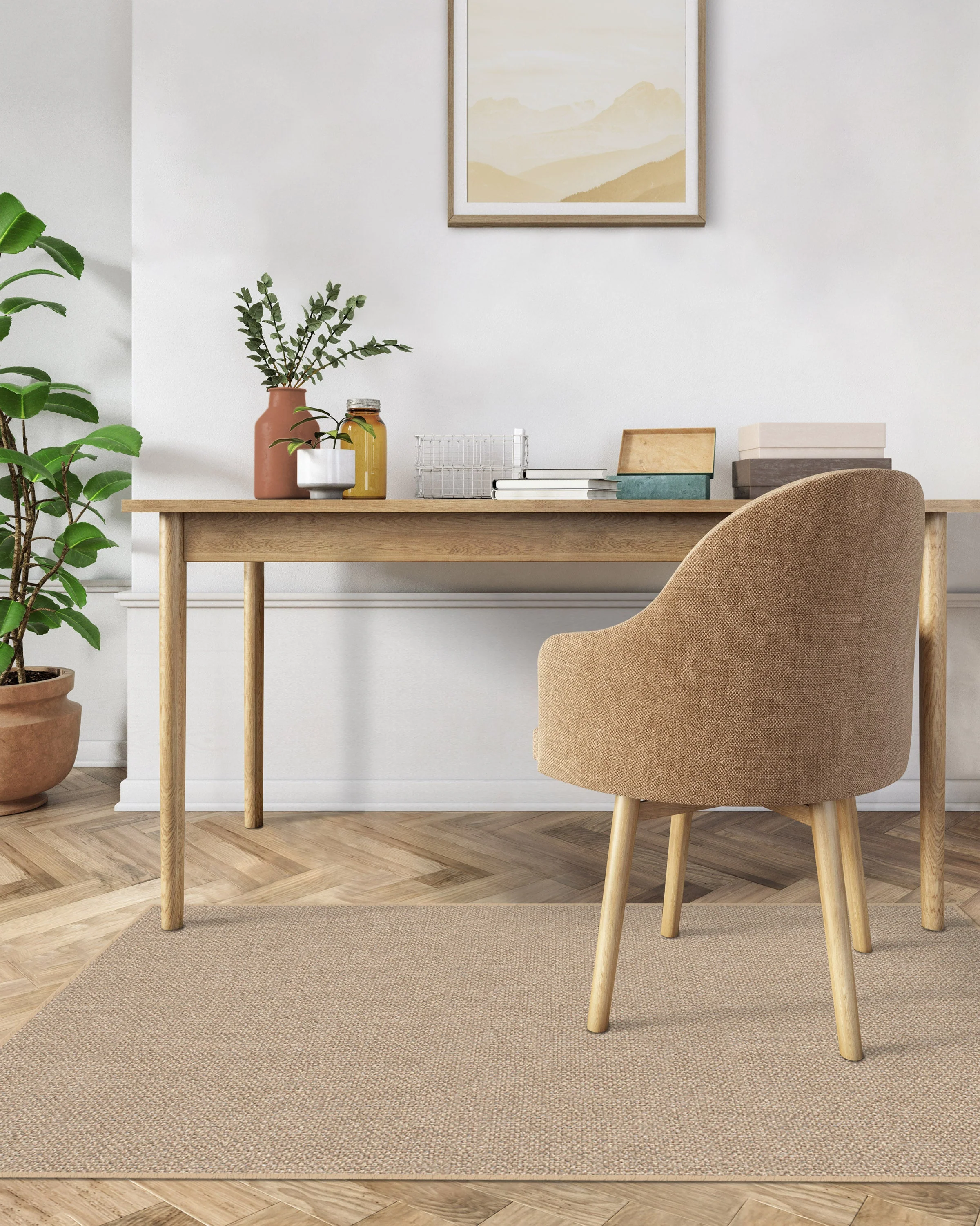 Flatwoven Warm Sand Re-Jute Rug