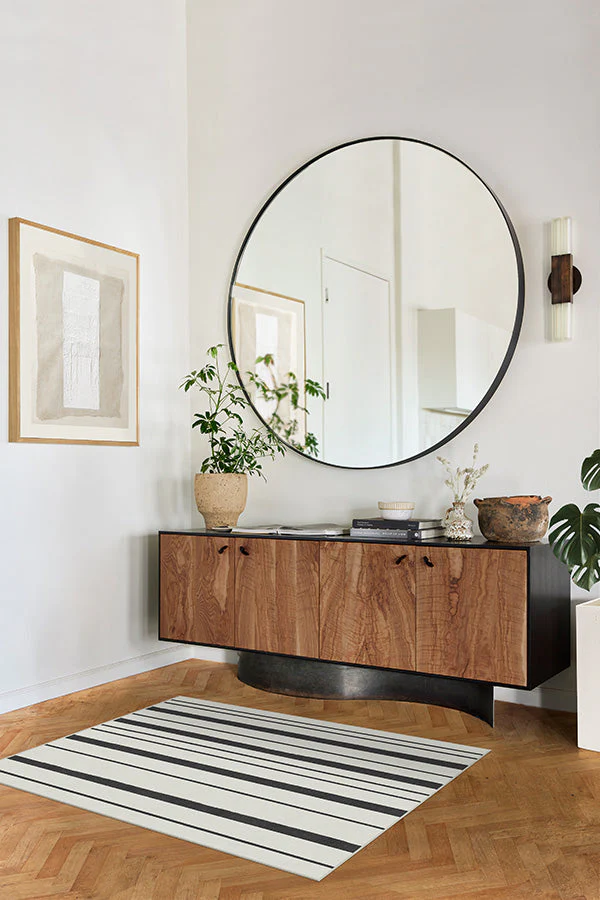 Hudson Stripe Black Rug