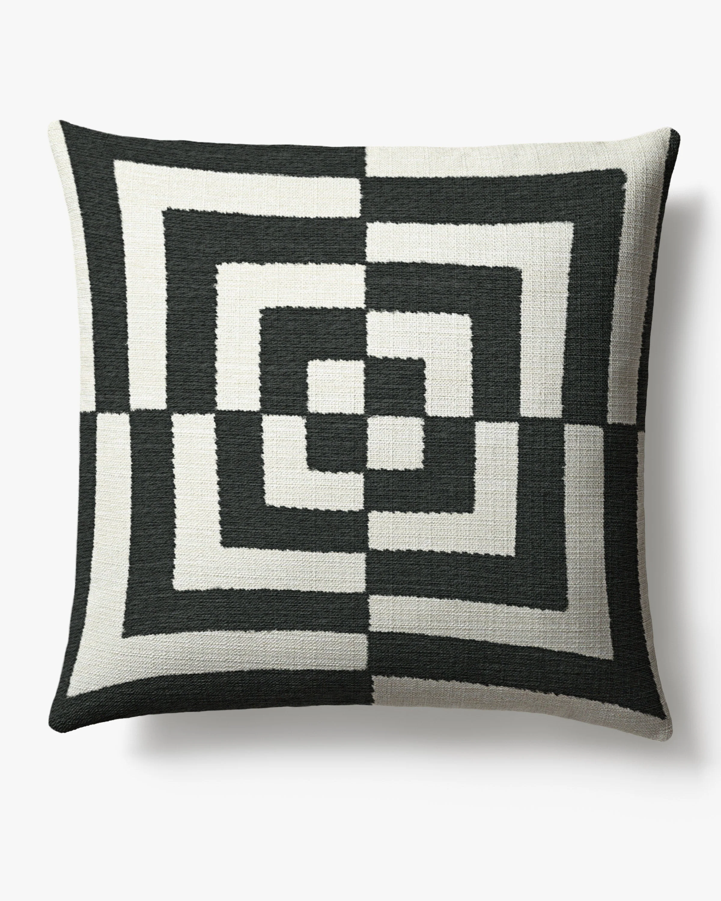 Op Art Ivory Woven Throw Pillow by Jonathan Adler