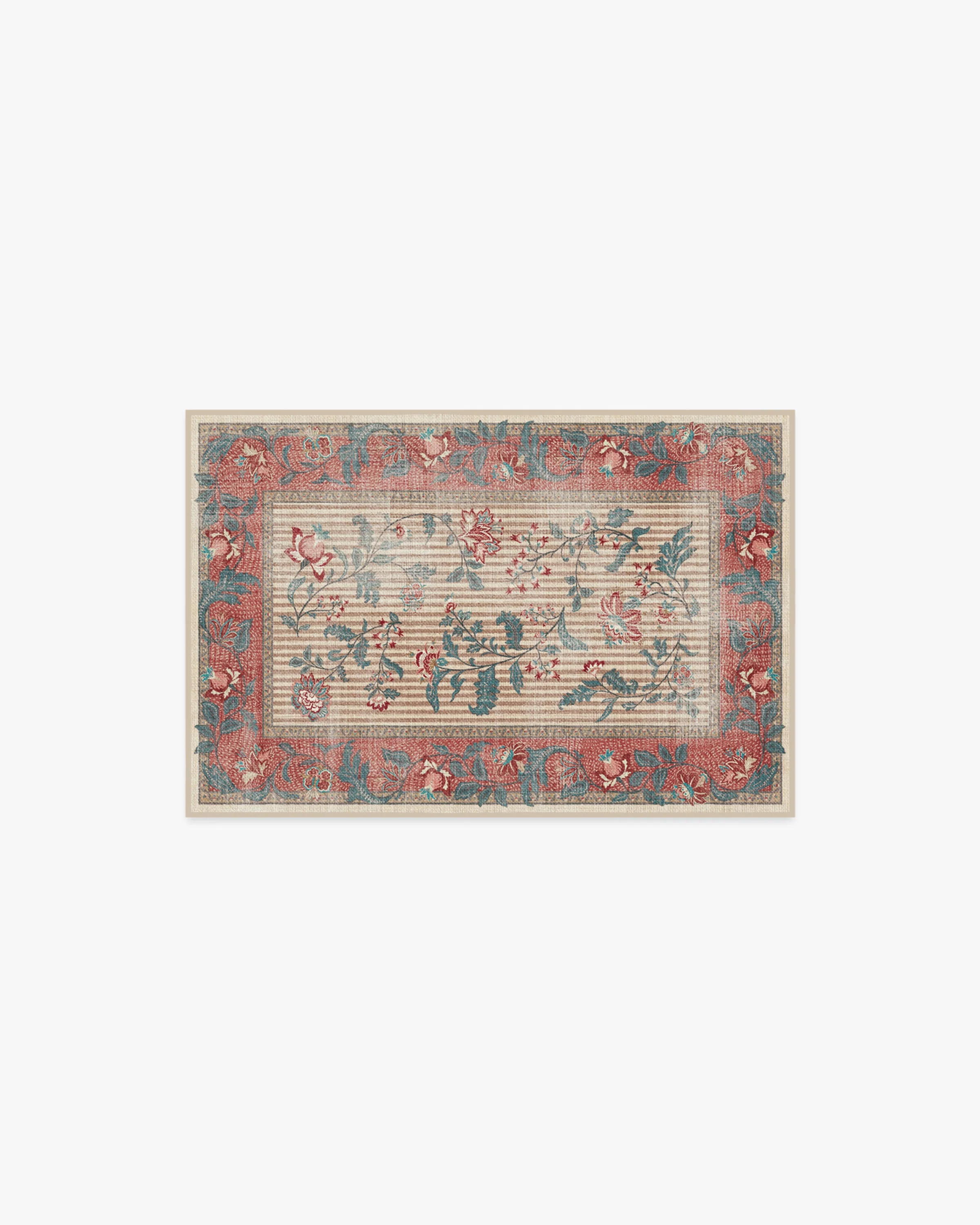 Lilou Currant & Teal Green Rug