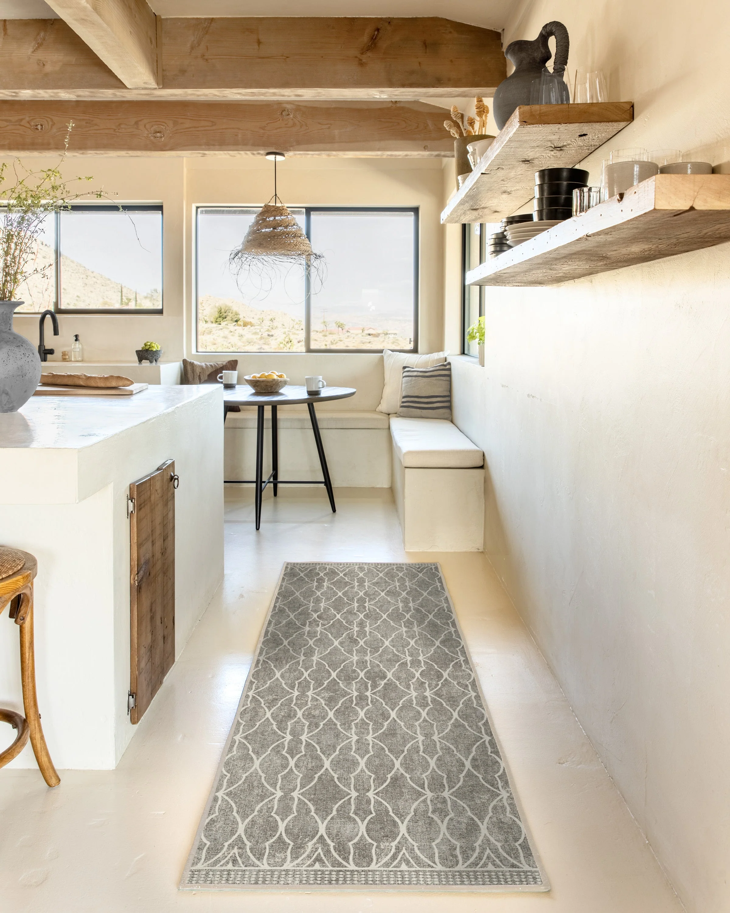 Grogu™ Trellis Ash Grey Flatwoven Rug