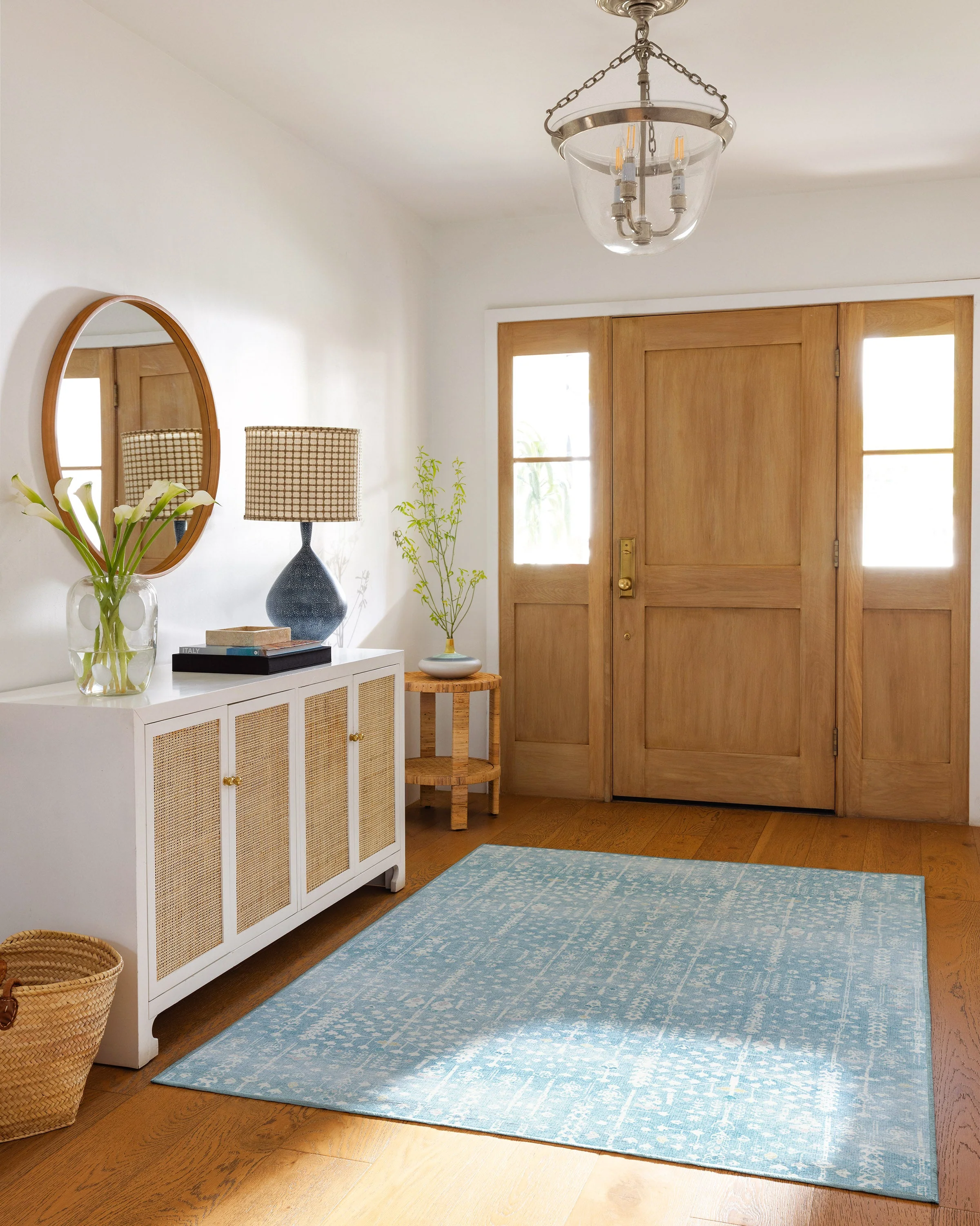 Palmetto Coastal Blue Rug by Gray Malin