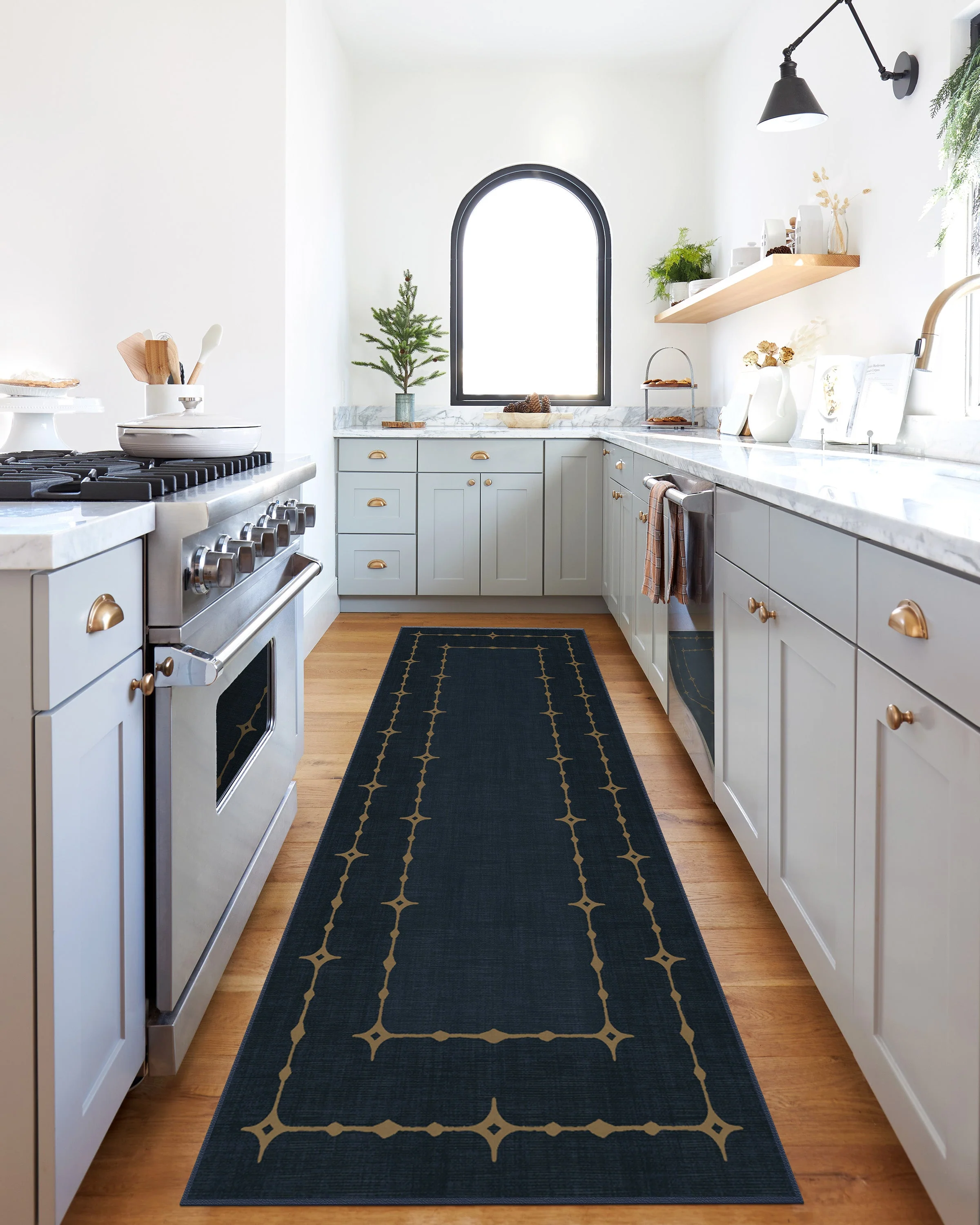 Sparkle Border Dark Navy Rug