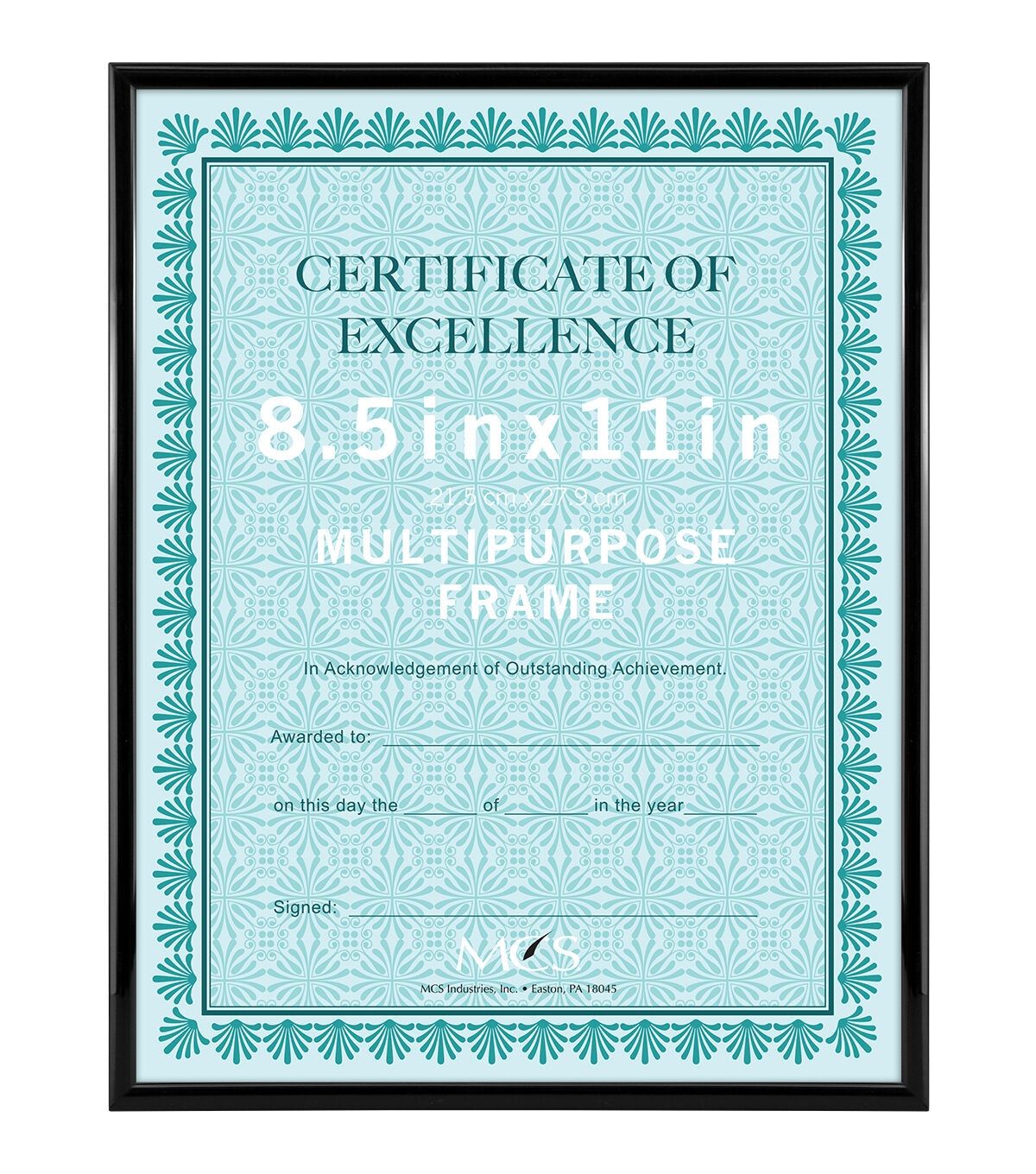 MCS Industries Multipurpose Frame 8.5'' x 11'' Black