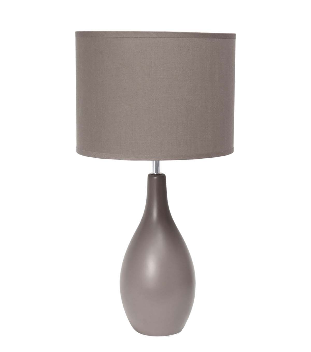 All The Rages 18 Ceramic Dewdrop Desk Lamp With Fabric Shade