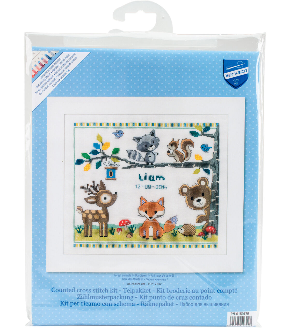 Vervaco 11 x 10 Forest Animals Counted Cross Stitch Kit