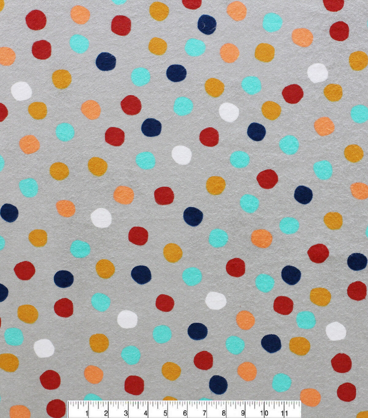 POP! Multi Dot On Gray Super Snuggle Flannel Fabric