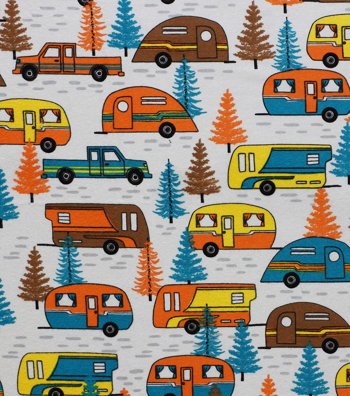 Campers & Trucks Super Snuggle Flannel Fabric