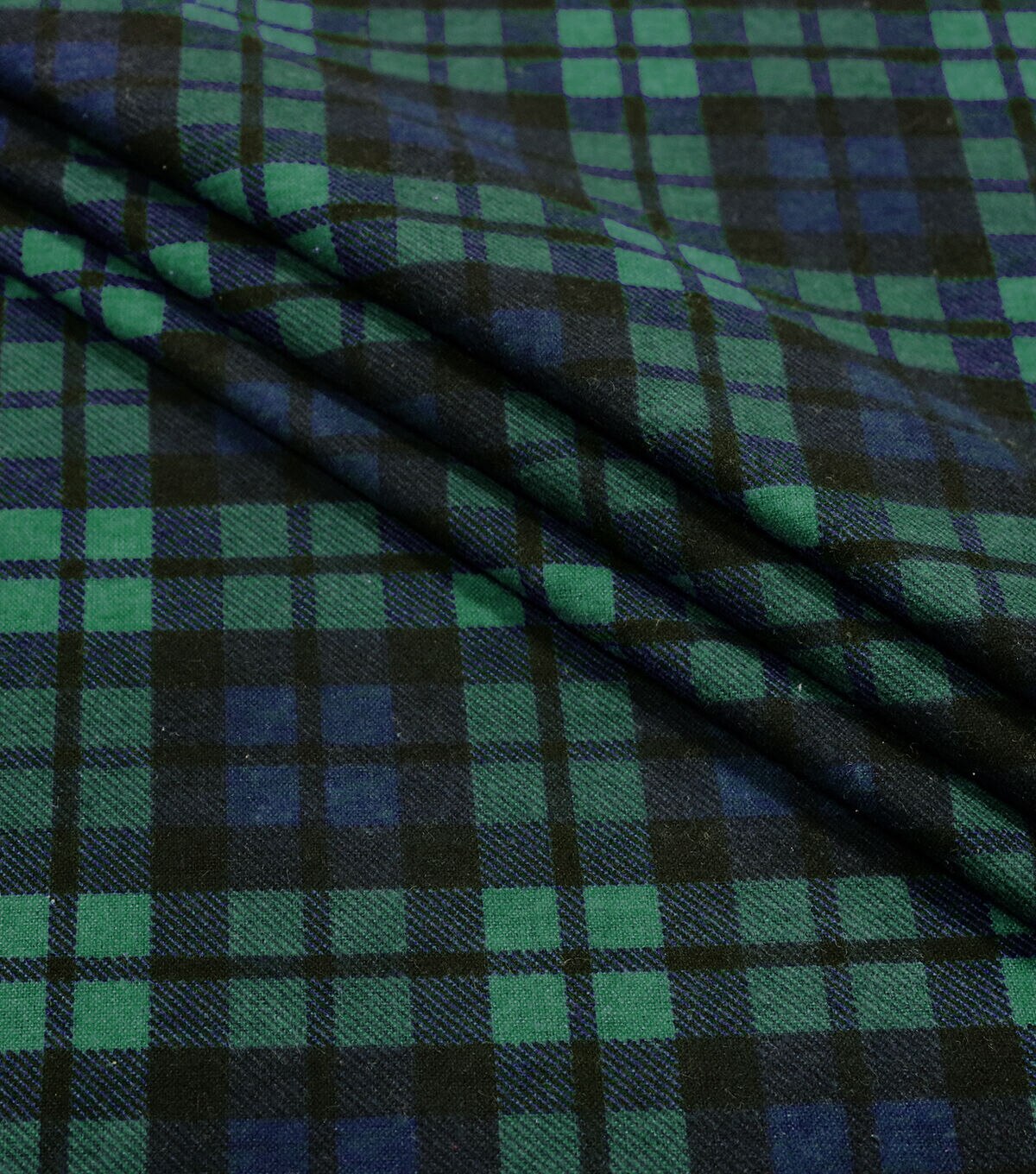 Navy Tartan 108 Wide Flannel Fabric