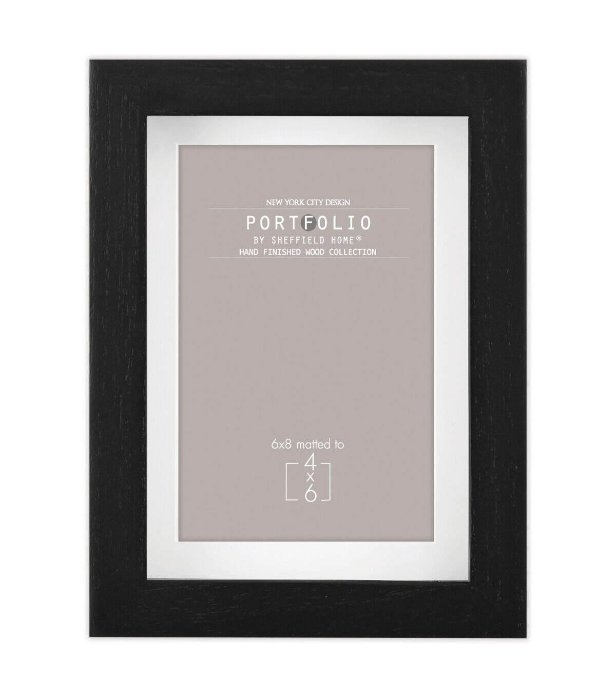 Sheffield Home 6 x 8 Matted to 4 x 6 Black Rustic Tabletop Frame