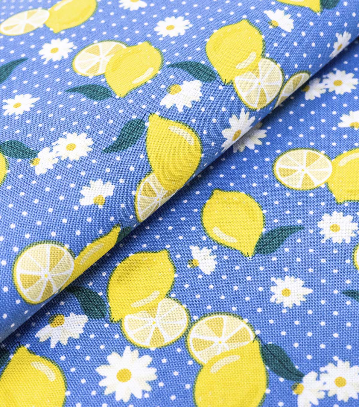 Singer Lemons And Dots Fabric Quarter Cotton Fabric Quarter