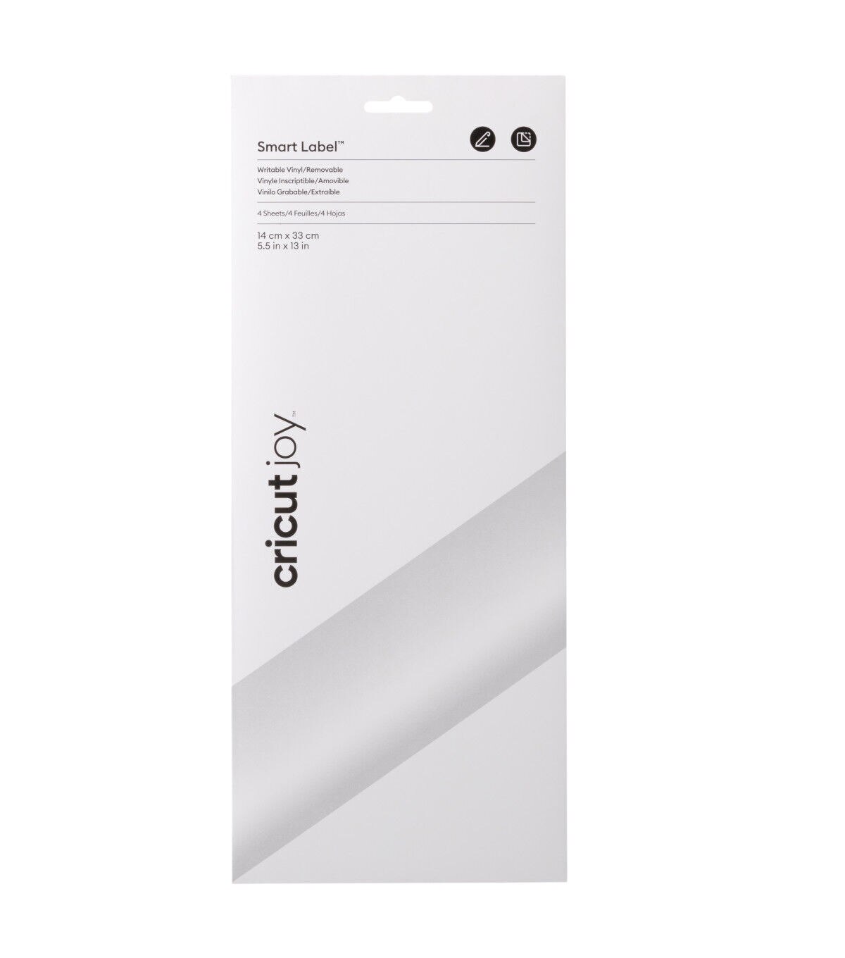 Cricut Joy 5.5 x 13 White Removable Writable Vinyl Sheets 4ct