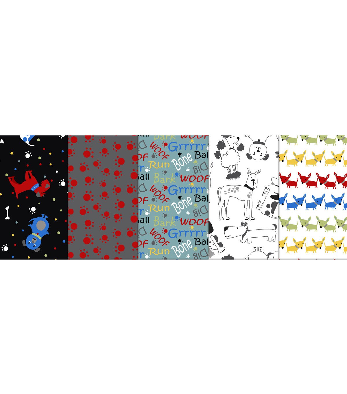 Fabric Quarter Bundle 18x21 Playful Puppies