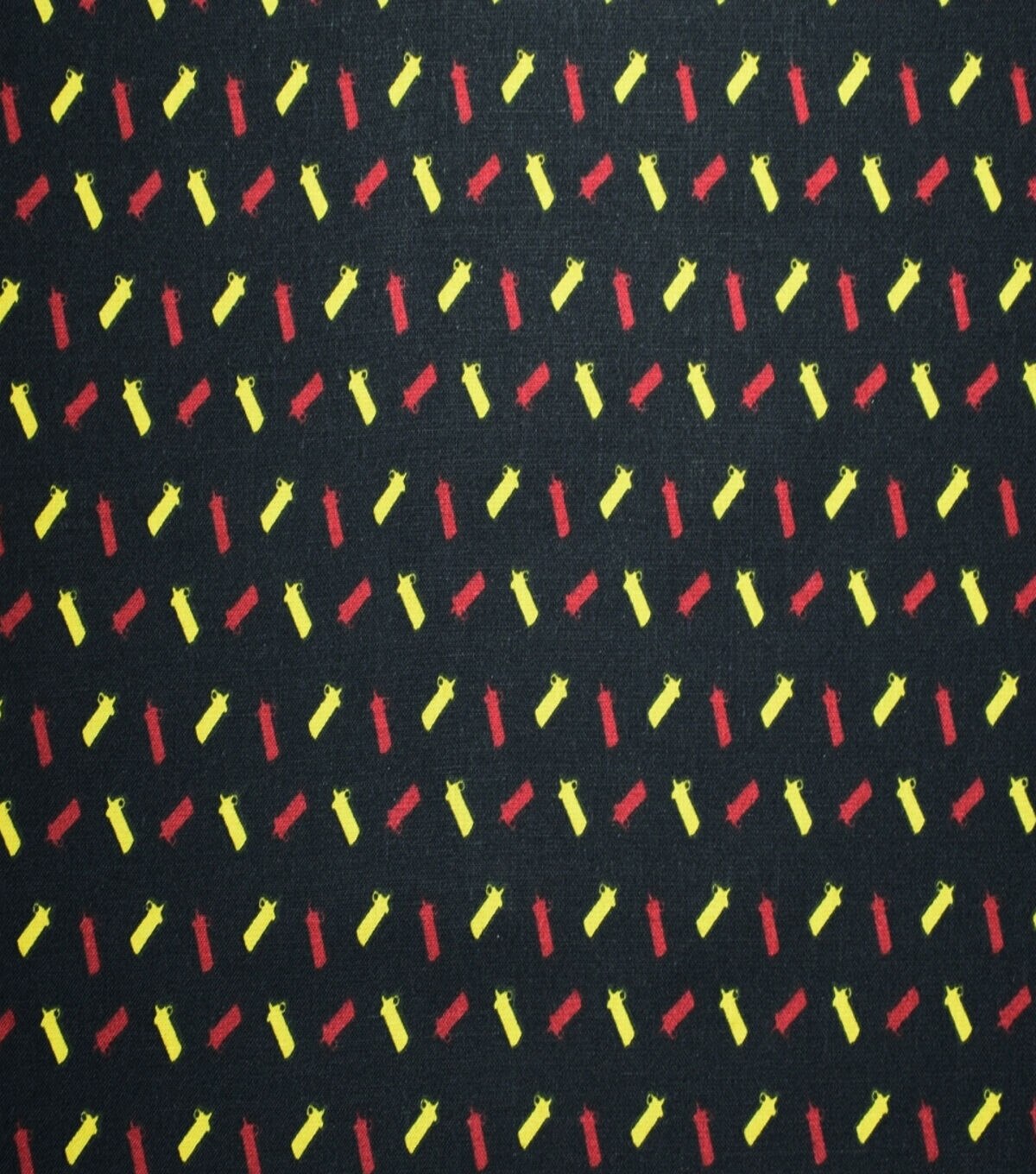 Condiments On Black Cotton Fabric by Quilters Showcase