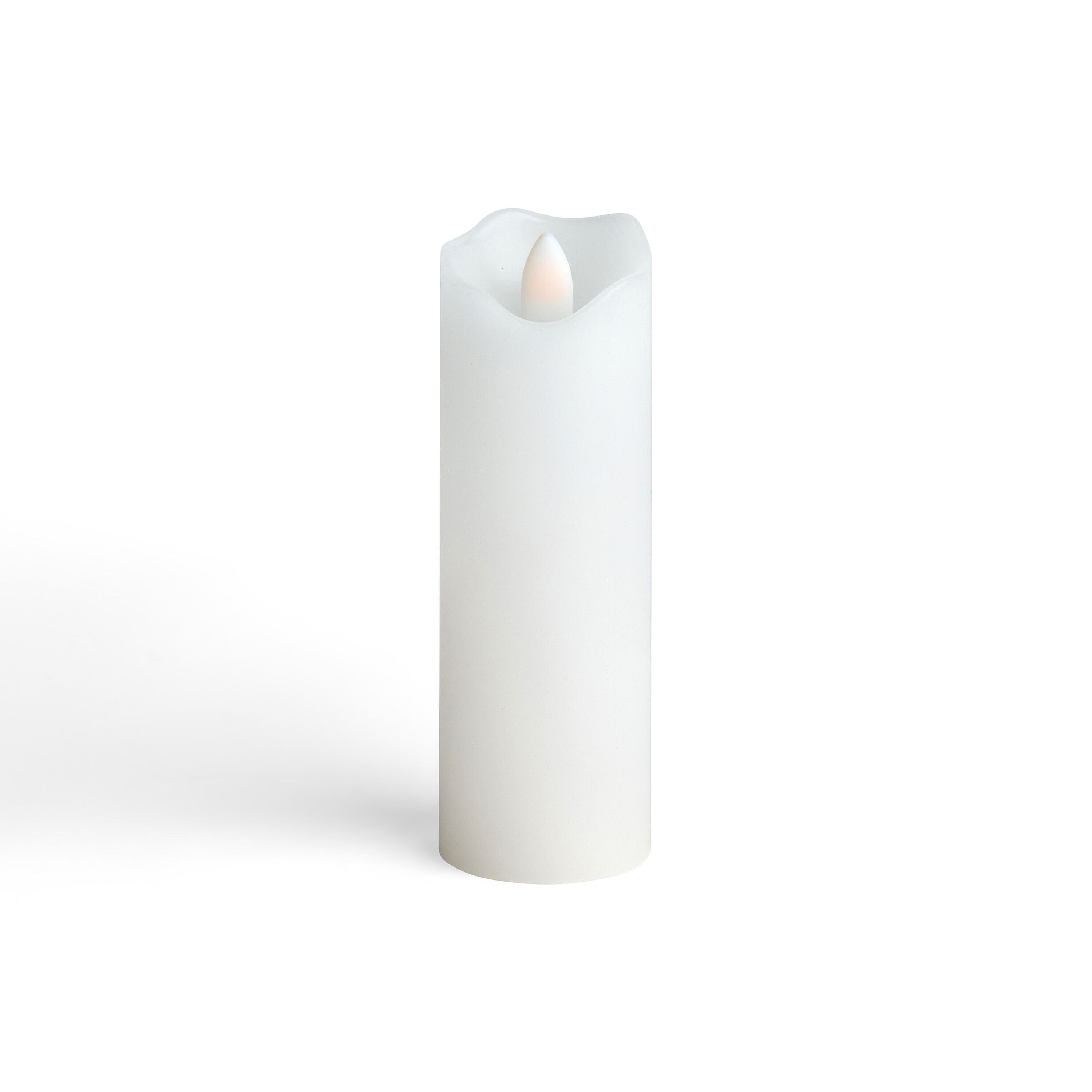2 x 6 LED White Wave Edge Pillar Candle by Hudson 43