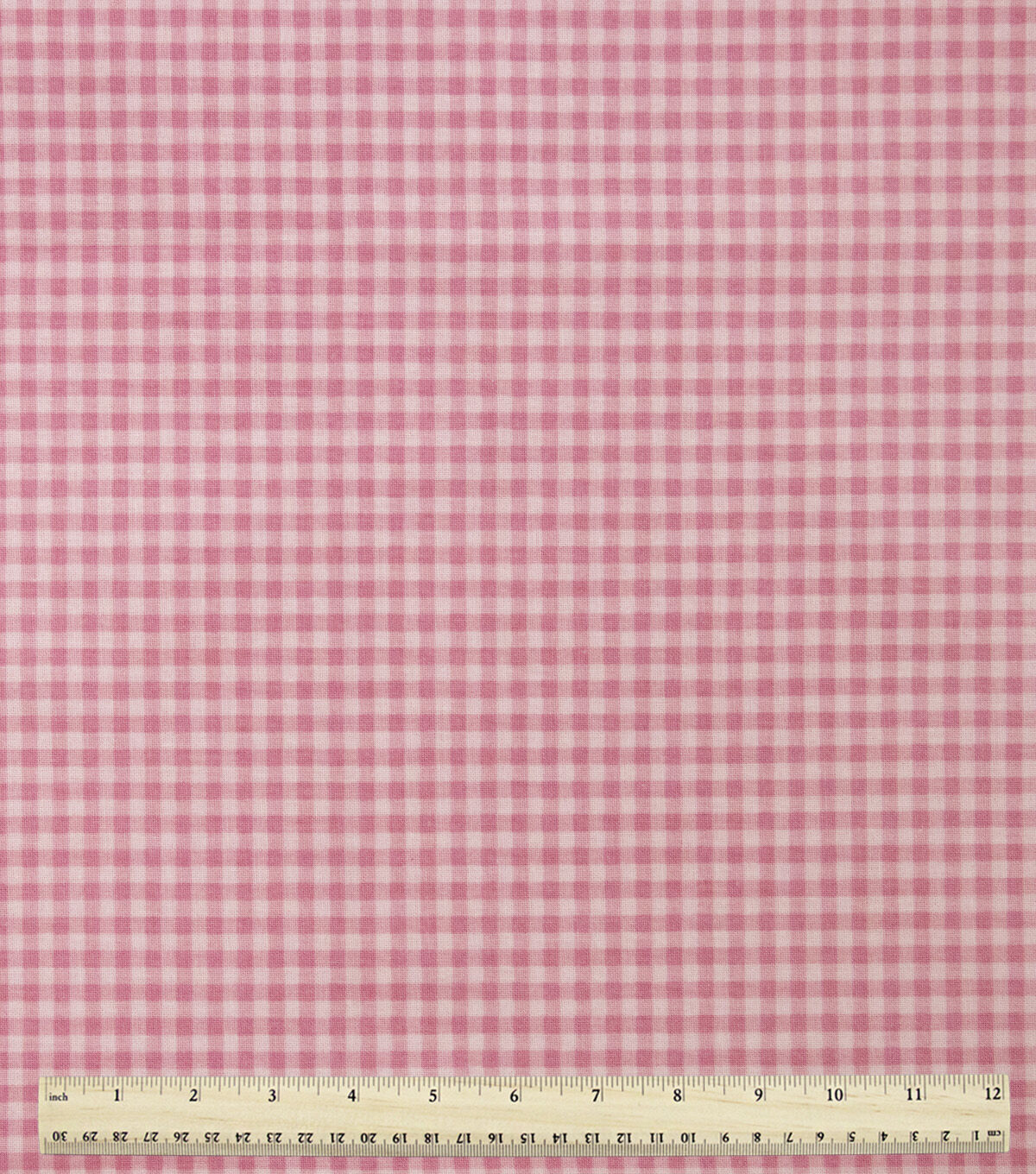 Gingham Tonal Pink Cotton Fabric by Keepsake Calico