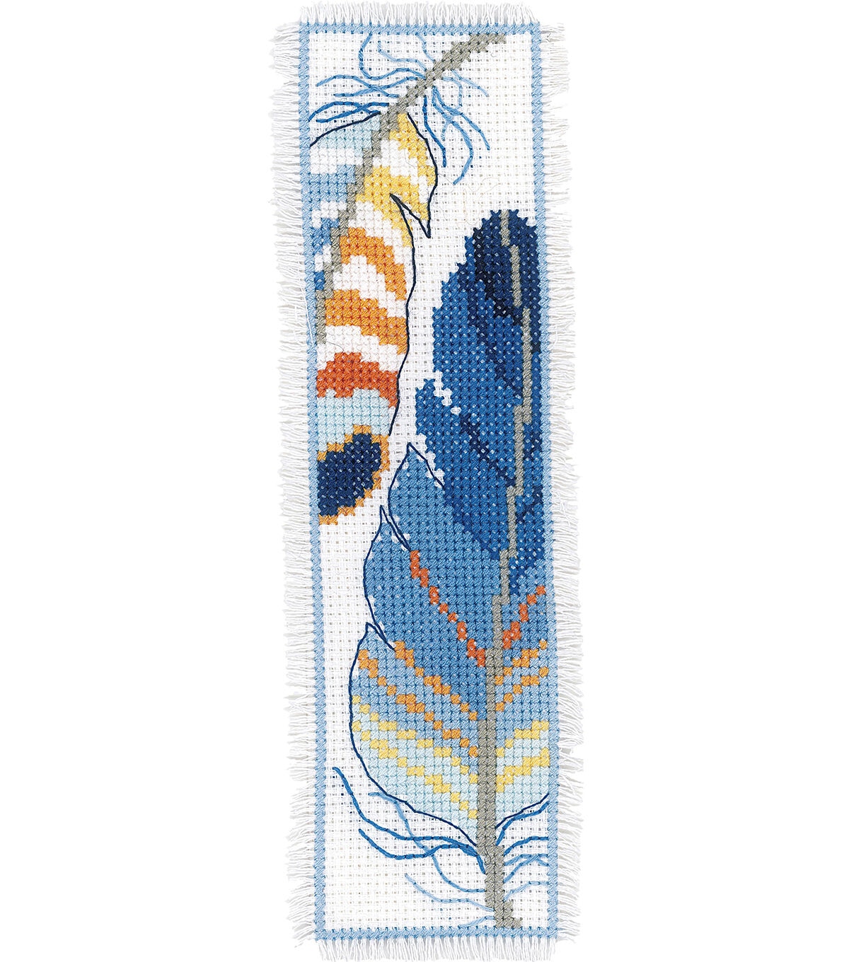 Vervaco 2 x 8 Feathers Bookmark Counted Cross Stitch Kit 2pk