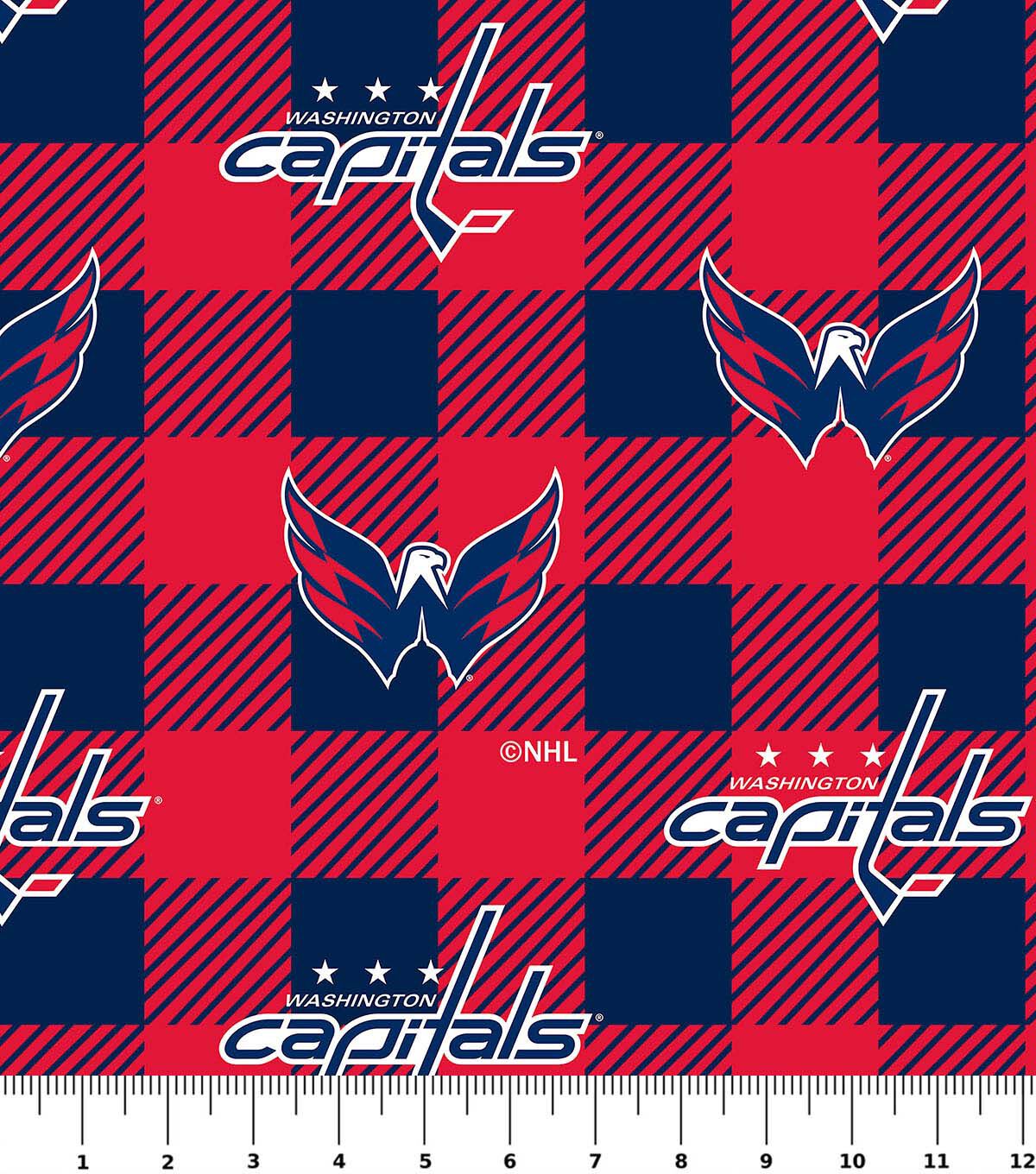 Washington Capitals Fleece Fabric Buffalo Check