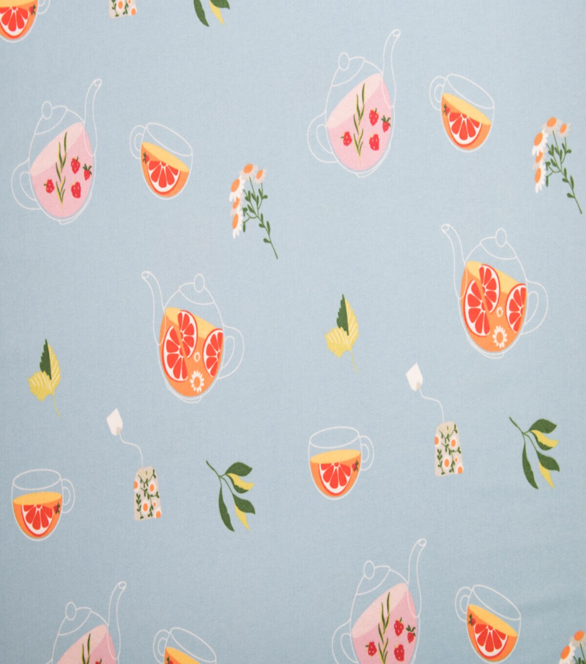 Super Snuggle Tea Pot & Cup Flannel Fabric