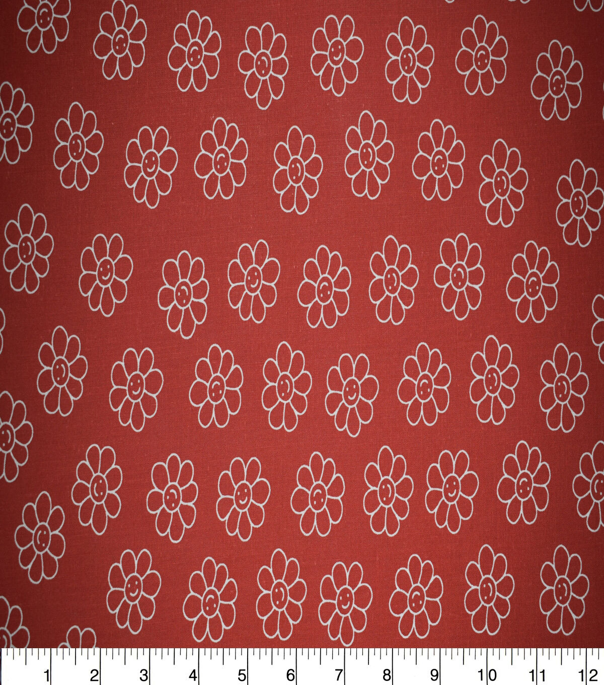 Happy Floral Racing on Red Quilt Cotton Fabric by Quilter's Showcase