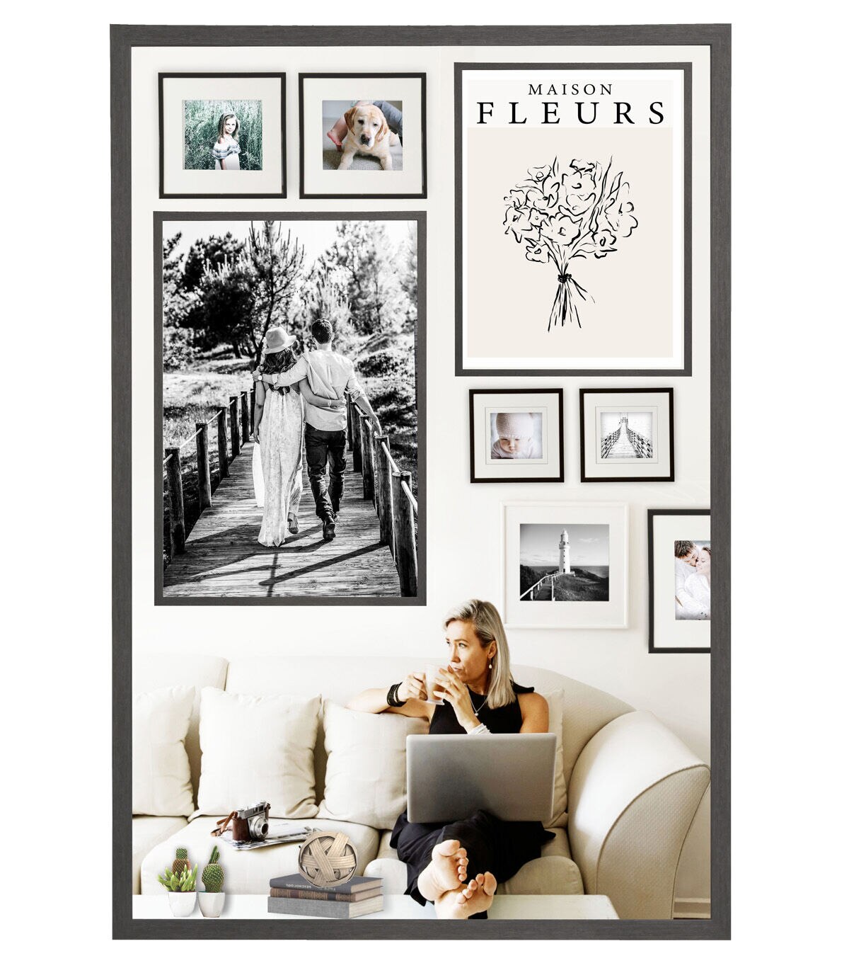 20 x 30 Black Thin Molding Poster Frame by Place & Time