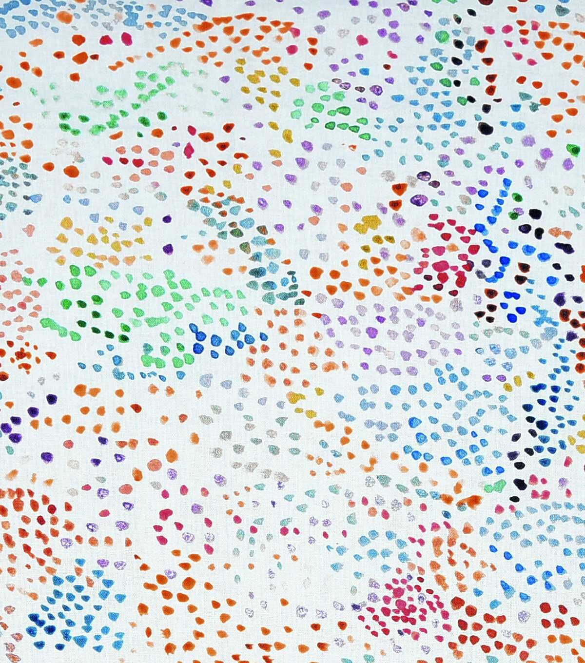 Multicolor Dots White Quilt Cotton Fabric by Keepsake Calico