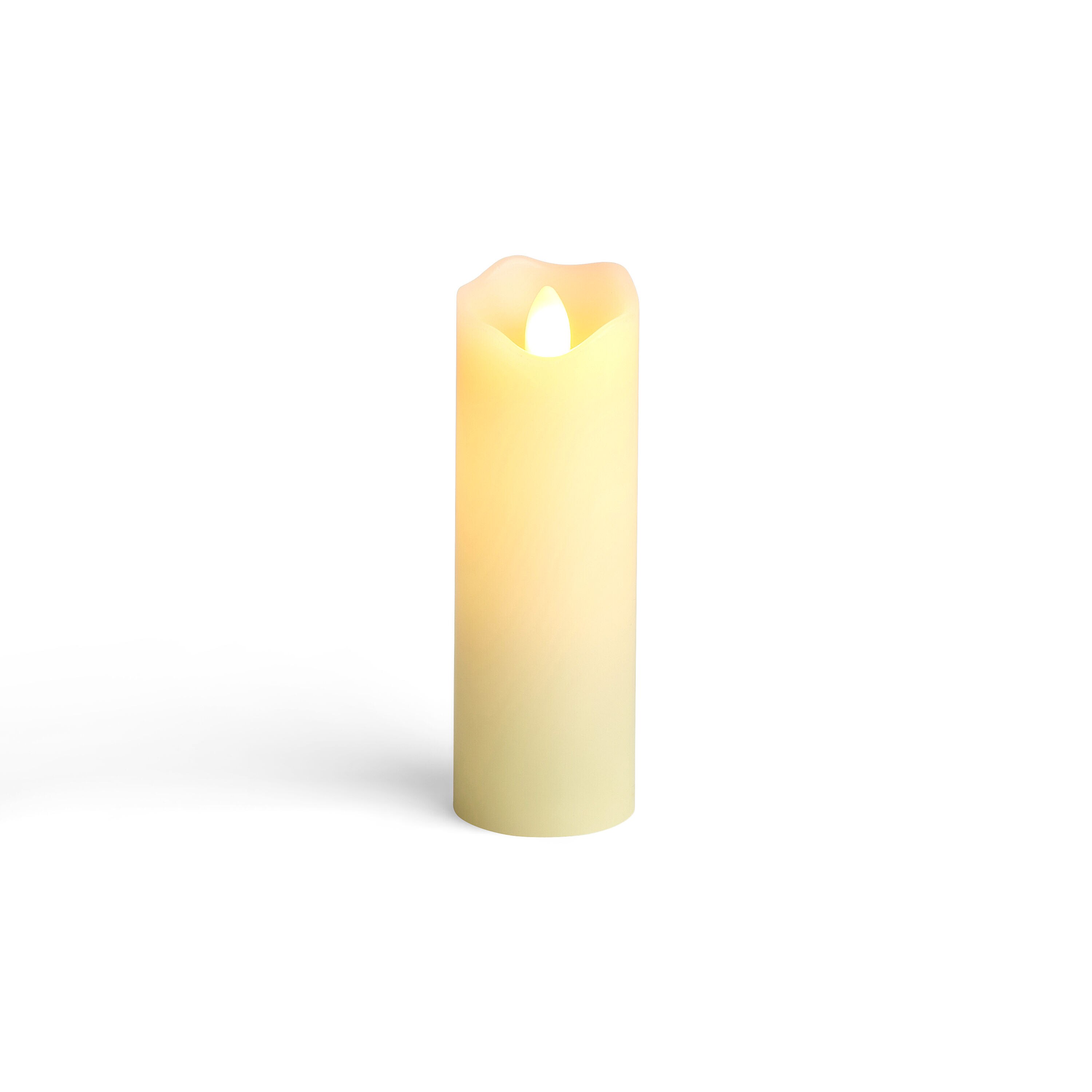 2 x 6 LED Ivory Wave Edge Pillar Candle by Hudson 43