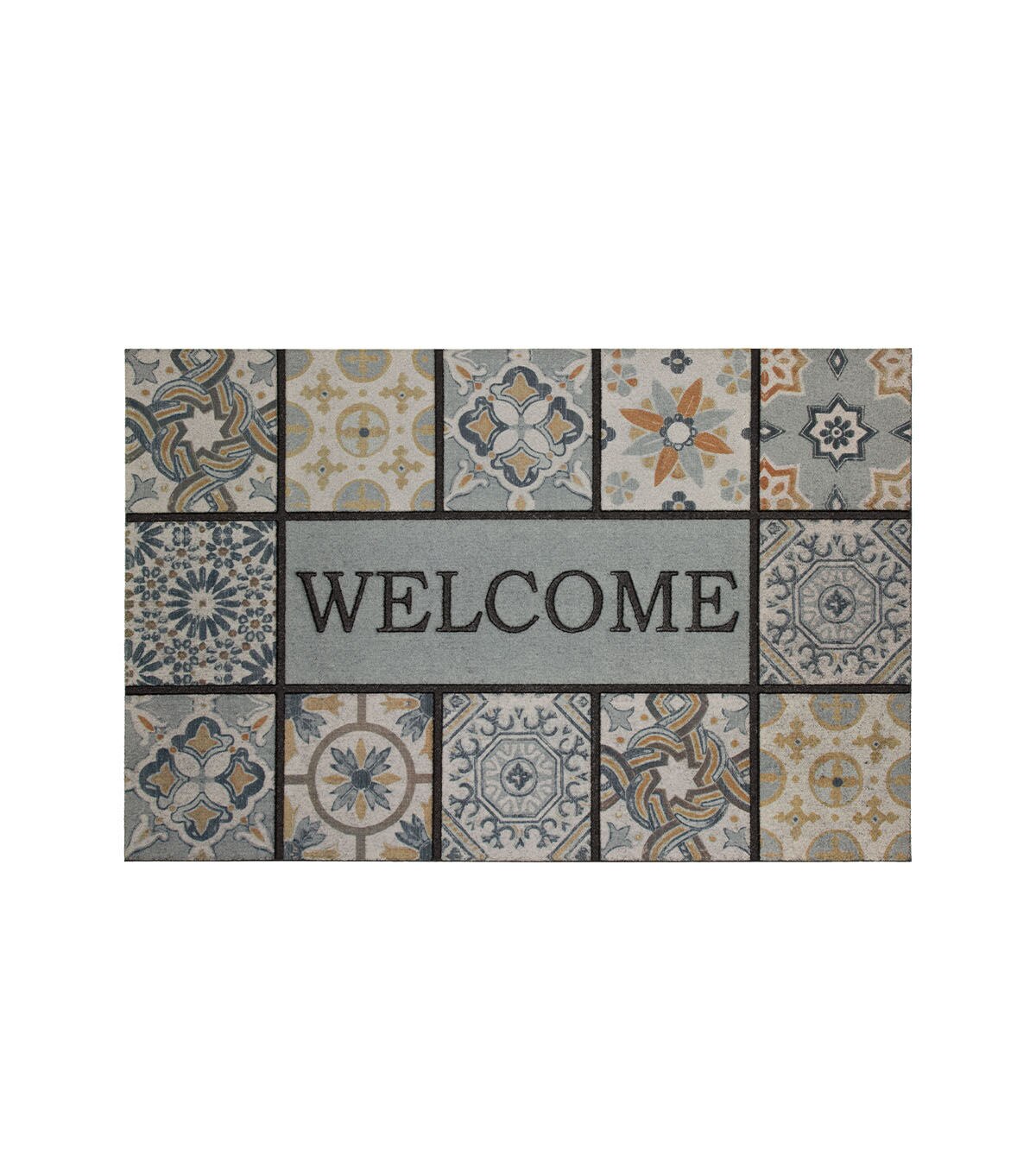 Patina Tiles Doormat Gray 1'11 x 2'11