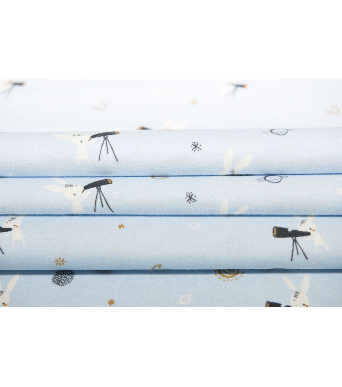 Super Snuggle Bunny With Telescope Flannel Fabric