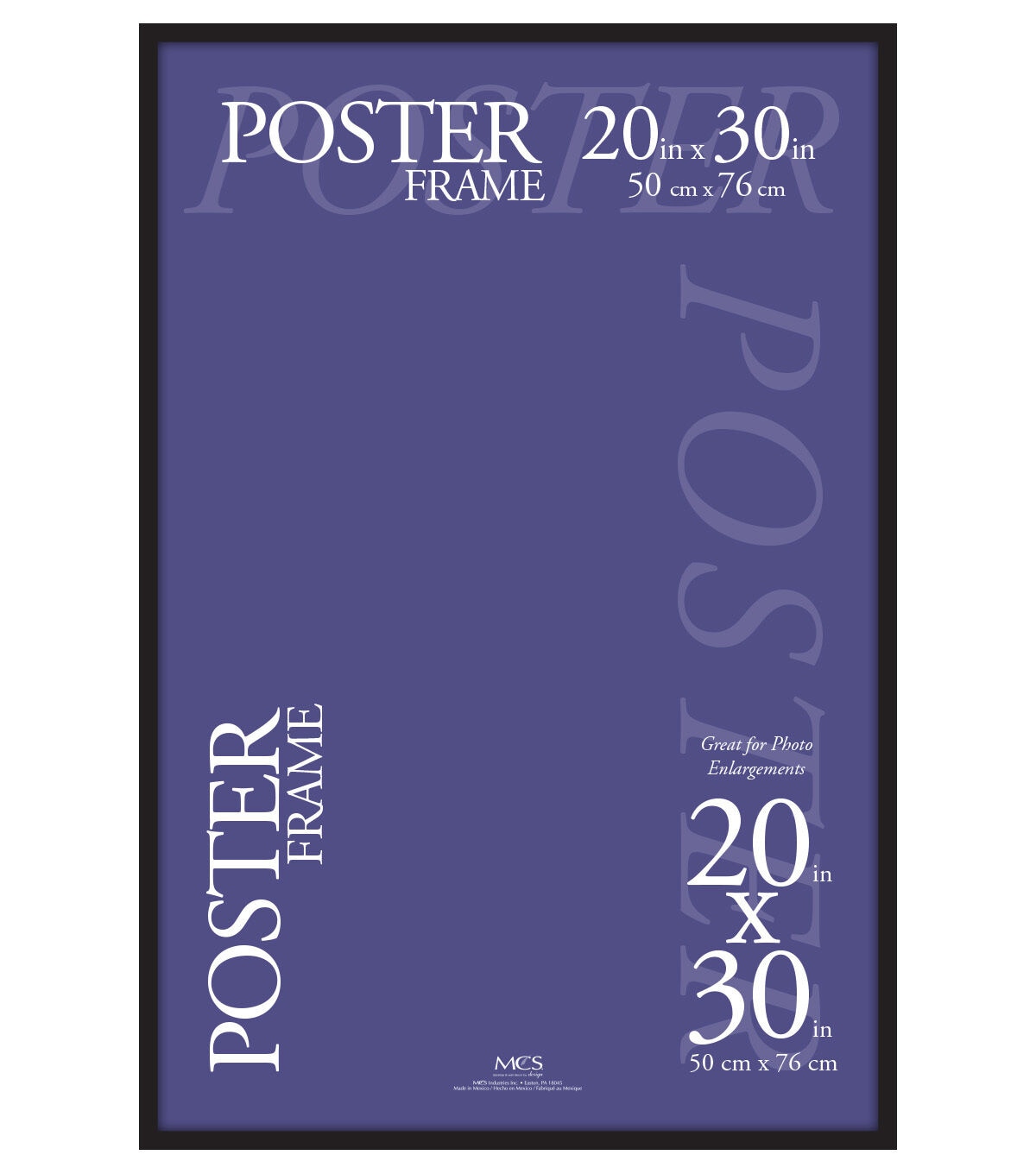 MCS 20 x 30 Black Poster Frame