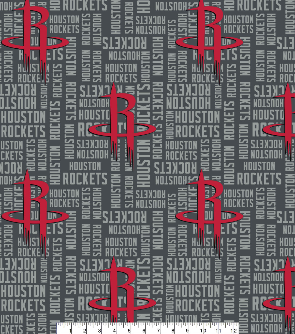 Houston Rockets Toss Wordmark NBA Fleece Fabric