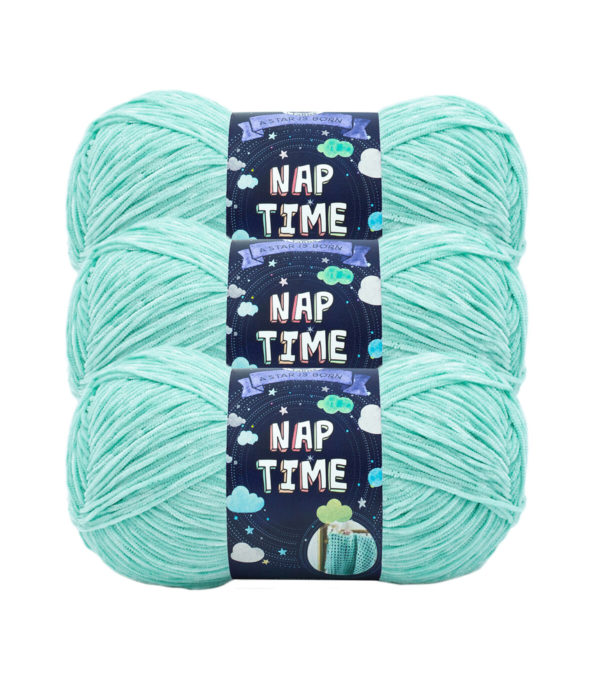 Lion Brand Nap Time 306yds Worsted Polyester Yarn 3 Bundle