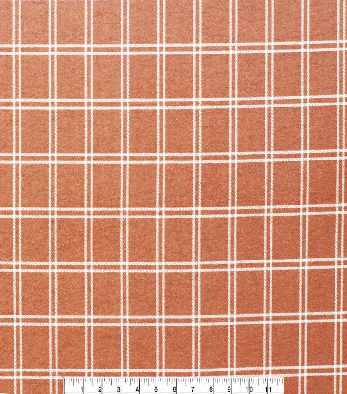 Super Snuggle Rust Plaid Flannel Fabric