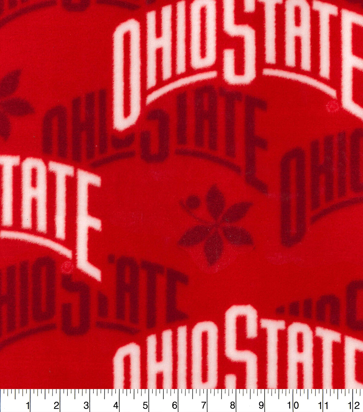 Fabric Traditions Ohio State University Fleece Fabric Tonal Red