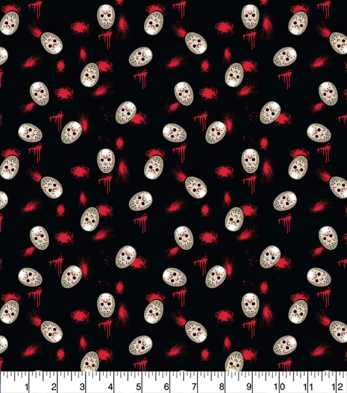 Friday The 13Th Mask Toss Cotton Fabric