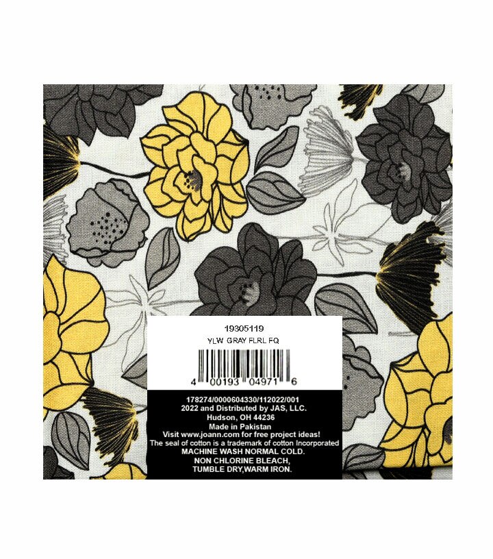 18 x 21 Floral Cotton Fabric Quarter 1pc by Keepsake Calico