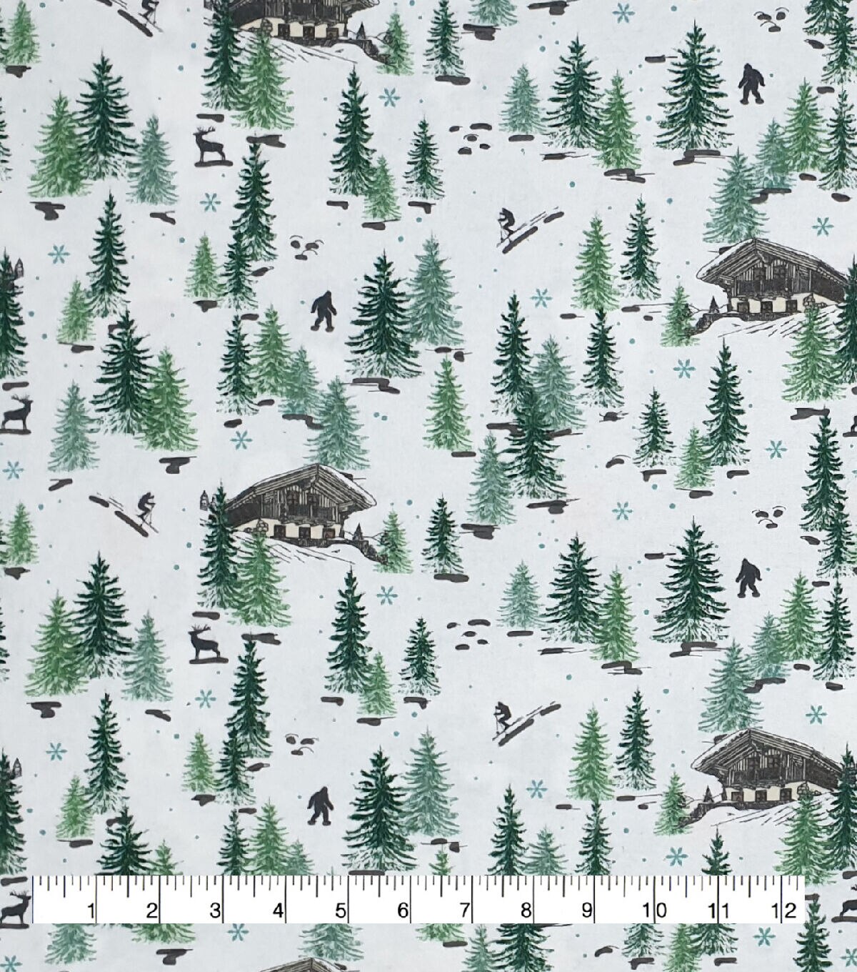 Scenic Ski Slope Super Snuggle Flannel Fabric