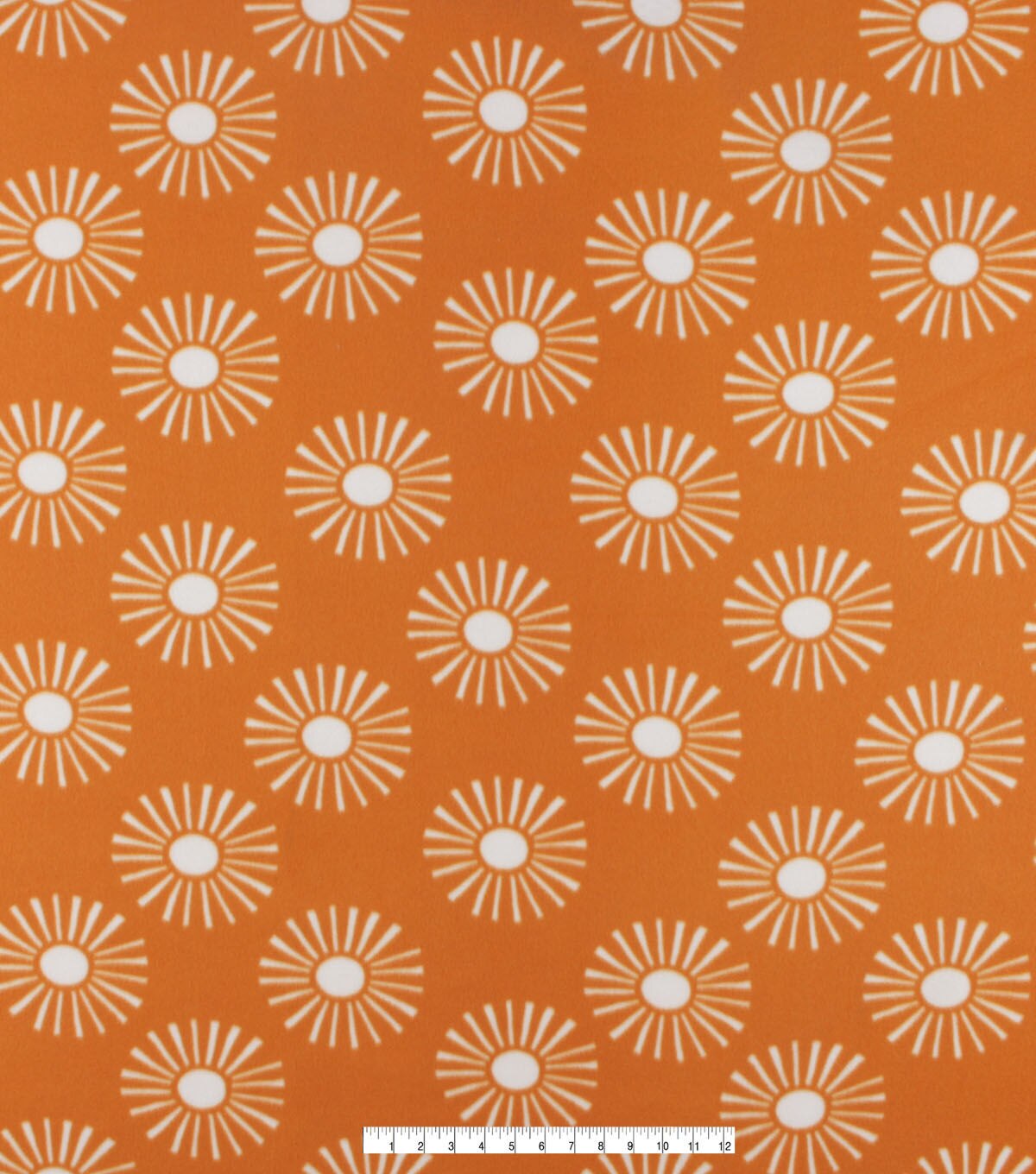 Suns on Mustard Blizzard Fleece Fabric